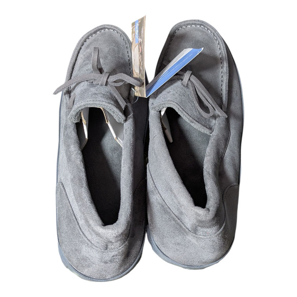 Lazy Steps Men's Moccasin Slippers - Size 12 - Gray - New - Indoor/Outdoor - Picture 4 of 7